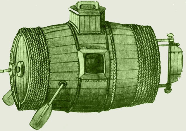 Конструкция первой в мире подводной лодки Никонова